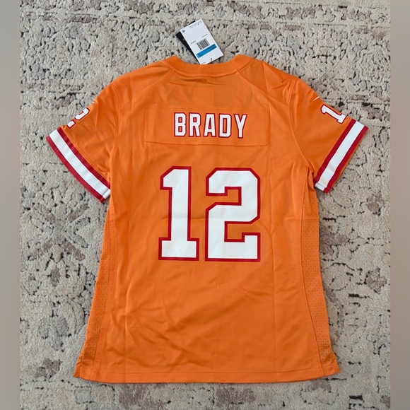 Nike Tops - Nike Authentic Tampa Bay Buccaneers Tom Brady #12 Orange Jersey Women’s Sz: M
